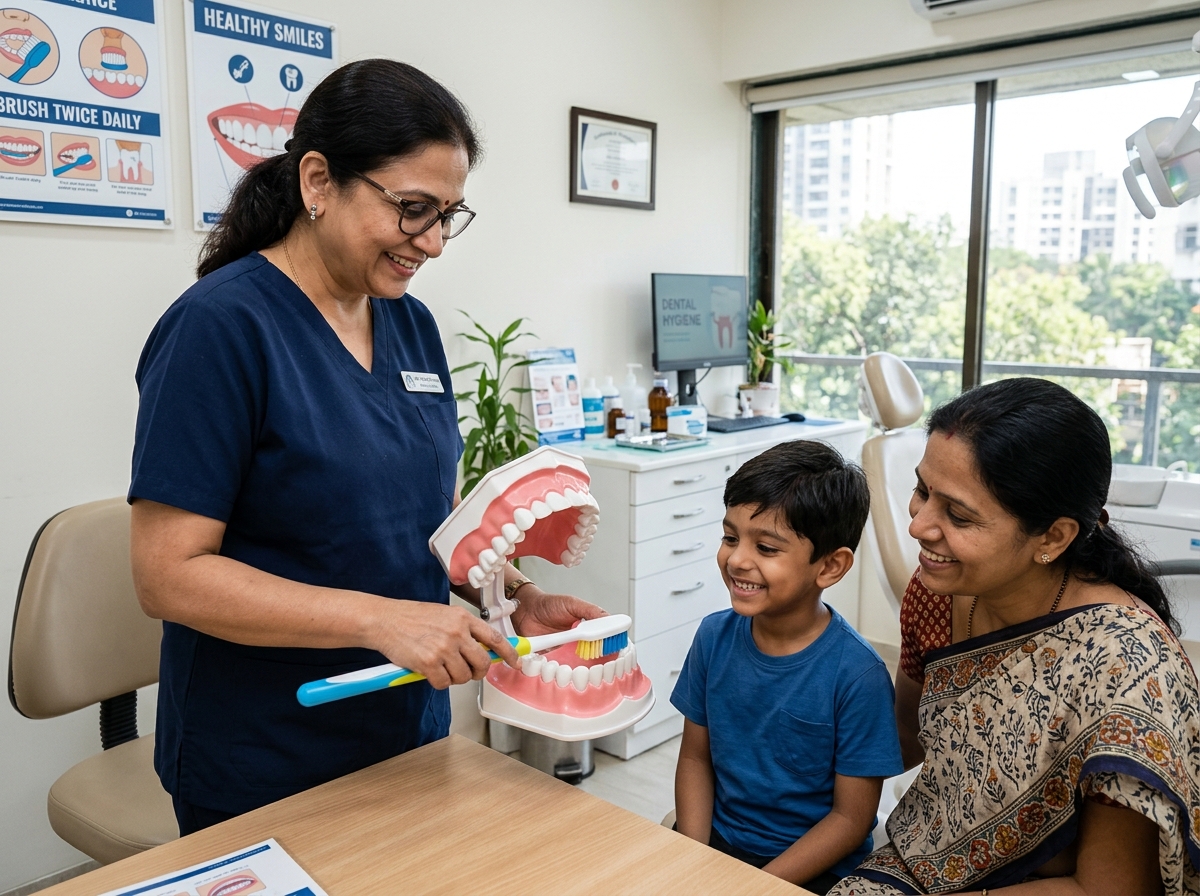 Child-friendly consultation and hygiene demonstration at Supreme Elite Clinic